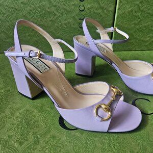 GUCCI Women's Mid-heel Sandal With Horsebit In Yellow size 37